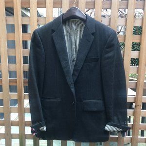 Thom Browne Men's Wool Three-Button Sport Coat in Dark Grey